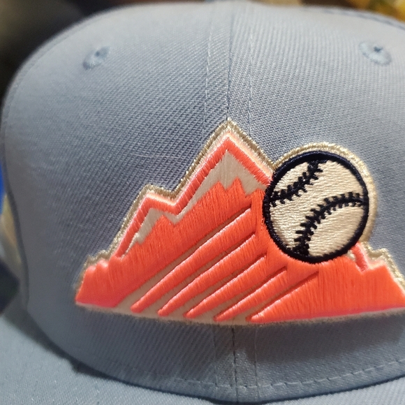 New Era 59 Fifty Colorado Rockies Nwt 25th Anniv. Fitted Hat. Cotton Candy. Mlb - Picture 2 of 13